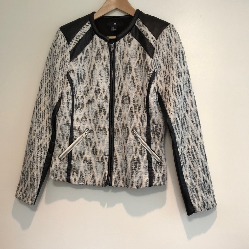 H&M jacket, size 10, faux leather/fabric